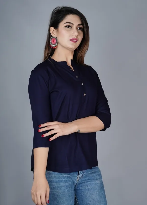 Blue_Viscose_Rayon_Solid_Regular_Top_For_Women