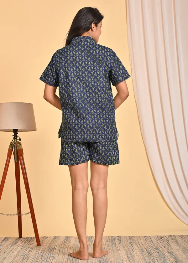 Pure_Cotton_Printed_Regular_Shirt_&_Shorts_Set_For_Women