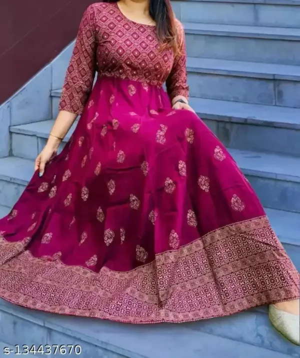 Pink_Viscose_Rayon_Printed_Regular_Gown_For_Women