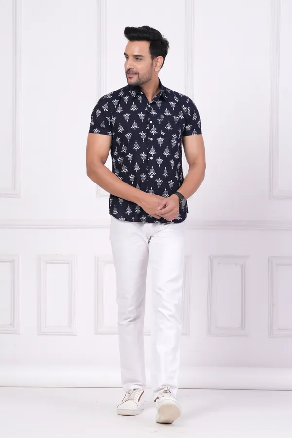 Black_Cotton_Rayon_Printed_Regular_Shirt_For_Men