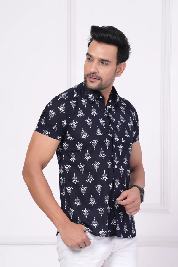 Black_Cotton_Rayon_Printed_Regular_Shirt_For_Men