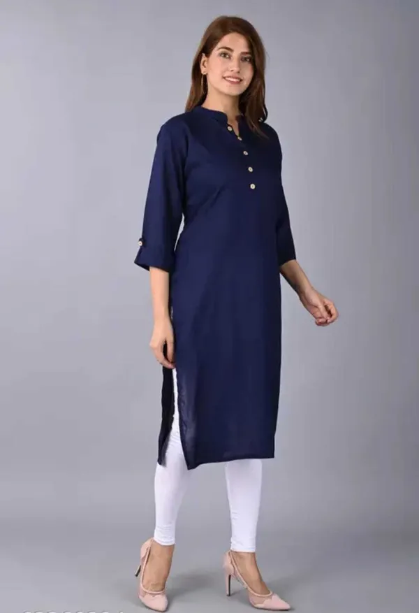 Blue_Viscose_Rayon_Solid_Regular_Kurta_For_Women