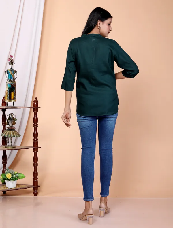 Green_Viscose_Rayon_Solid_Regular_Top_For_Women