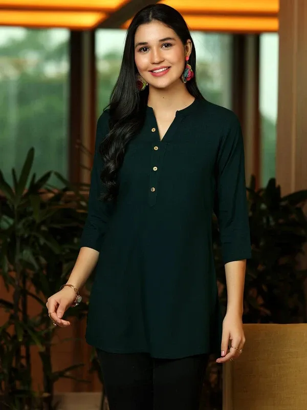 Green_Cotton_Rayon_Self_Design_Regular_Top_For_Women