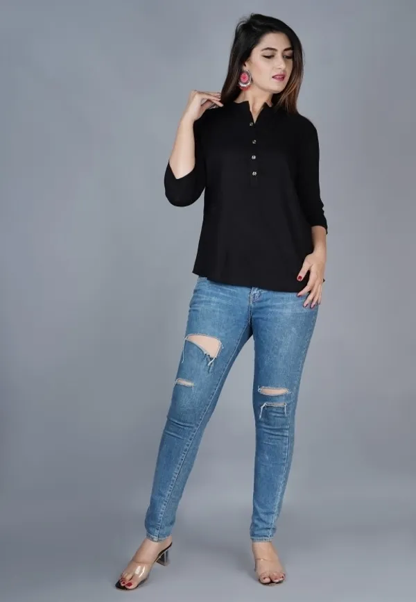 Black_Viscose_Rayon_Solid_Regular_Top_For_Women