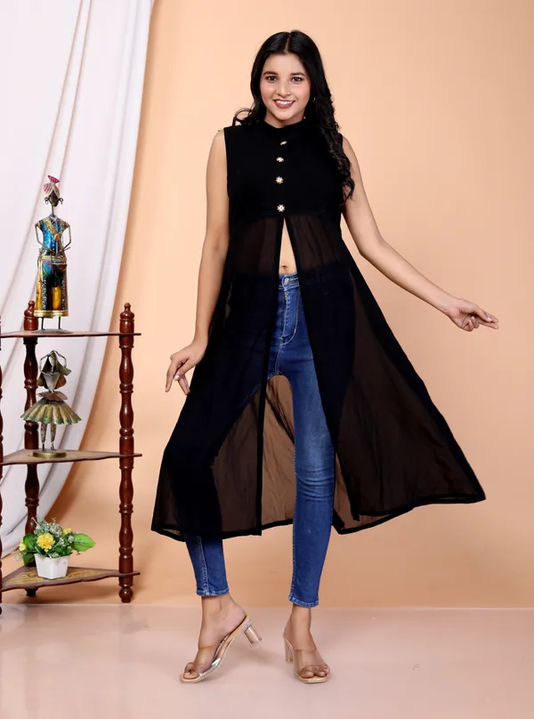 Black_Viscose_Rayon_Printed_Regular_Kurta_For_Women