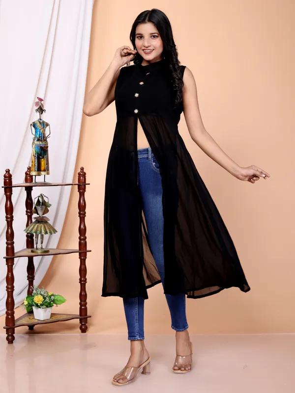 Black_Viscose_Rayon_Printed_Regular_Kurta_For_Women
