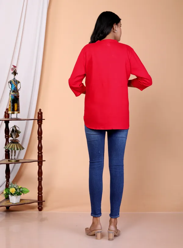 Red_Viscose_Rayon_Solid_Regular_Top_For_Women