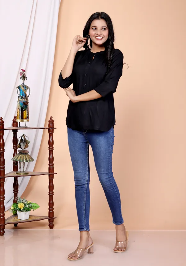 Black_Viscose_Rayon_Solid_Regular_Top_For_Women