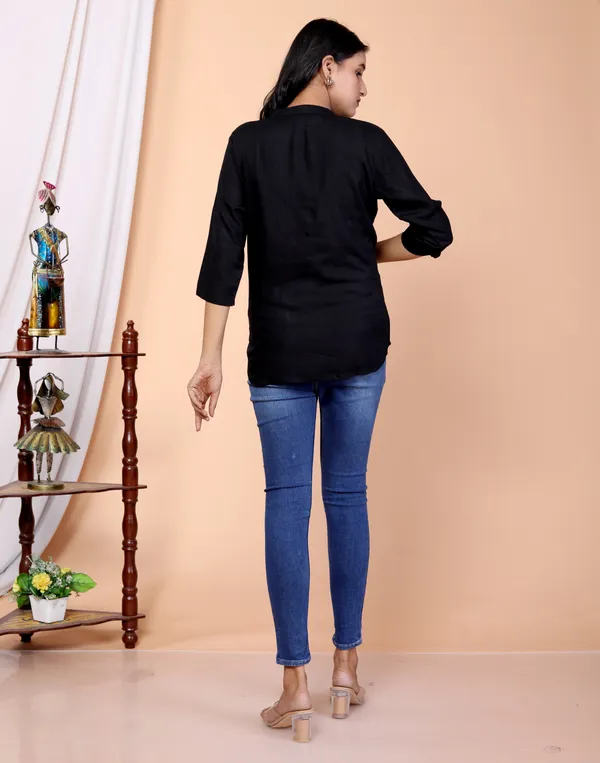 Black_Viscose_Rayon_Solid_Regular_Top_For_Women