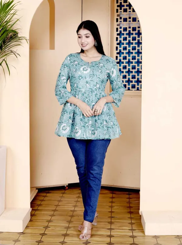 Multicolor_Pure_Cotton_Printed_Regular_Top_For_Women
