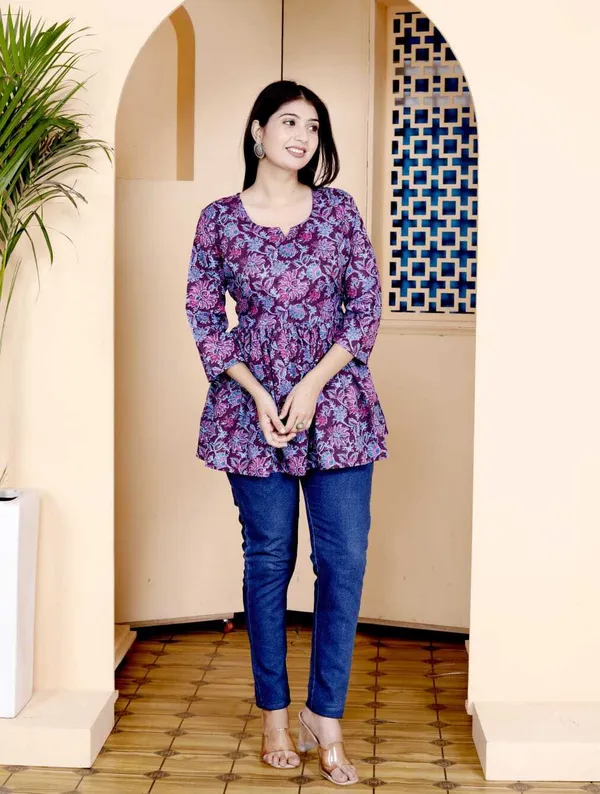 Multicolor_Pure_Cotton_Printed_Regular_Top_For_Women