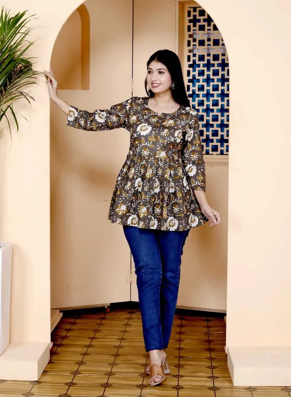 Multicolor_Pure_Cotton_Printed_Regular_Top_For_Women