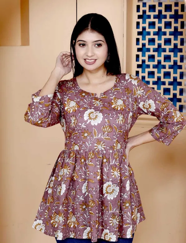 Multicolor_Pure_Cotton_Printed_Regular_Top_For_Women