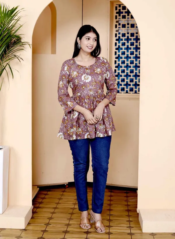Multicolor_Pure_Cotton_Printed_Regular_Top_For_Women
