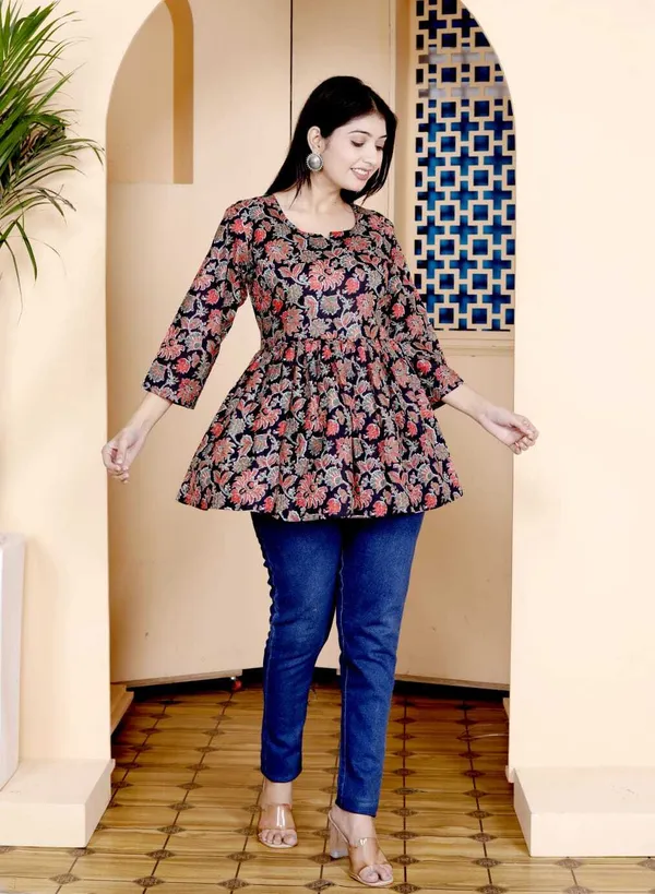 Multicolor_Pure_Cotton_Printed_Regular_Top_For_Women