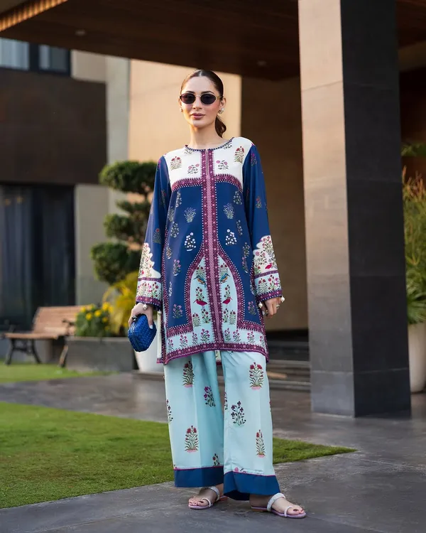 Navy_Blue_Smooth_Bsy_Printed_Top_With_Pastel_Trousers_For_Women