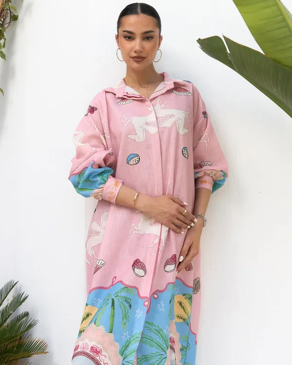 Baby_Pink_Artistic_Printed_Shirt_Dress_with_Long_Sleeves