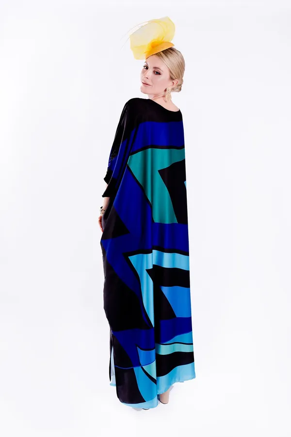 Bold_Abstract_Print_Kaftan_in_Blue_&_Black_Dress_For_Women_