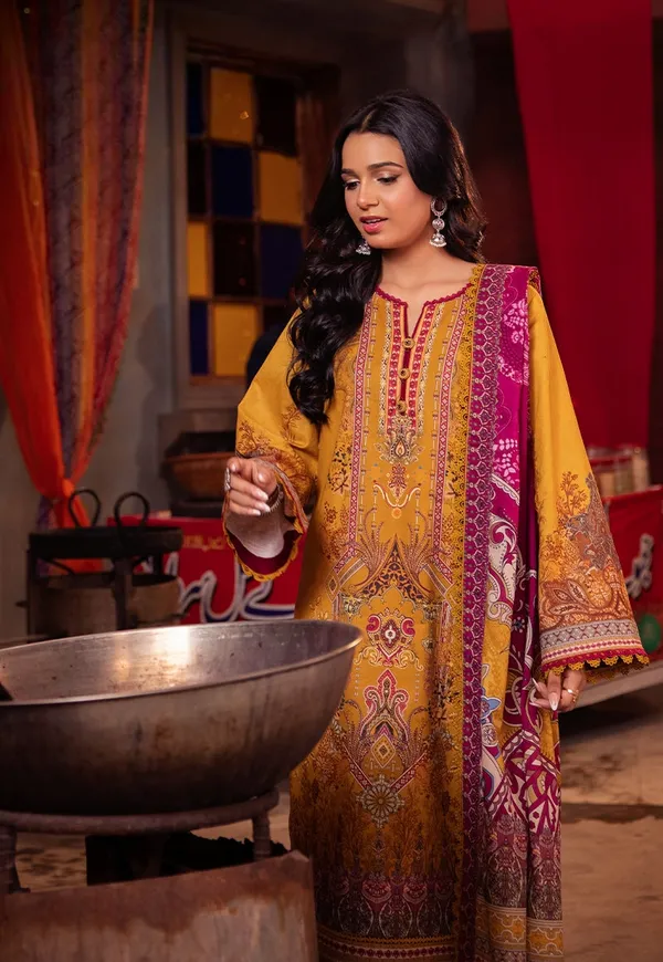 Mustard_Yellow_Ethnic_Lawn_Suit_With_Printed_Dupatta_For_Women