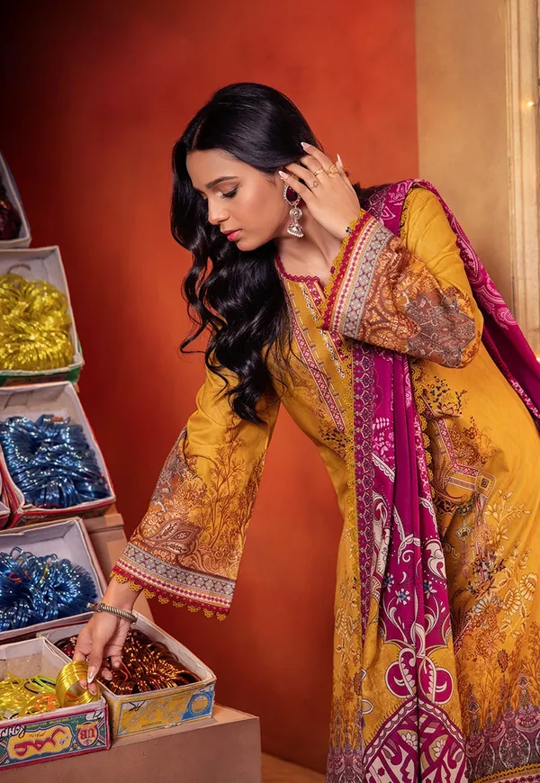Mustard_Yellow_Ethnic_Lawn_Suit_With_Printed_Dupatta_For_Women