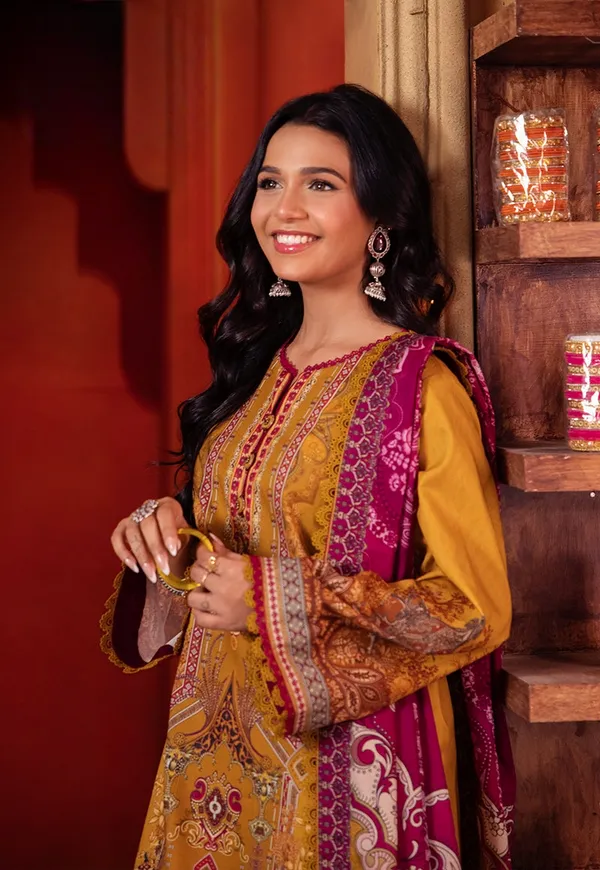 Mustard_Yellow_Ethnic_Lawn_Suit_With_Printed_Dupatta_For_Women