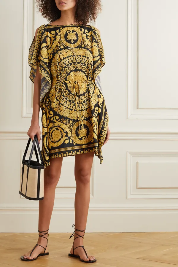 Colorful_Batwing_Sleeve_Midi_Dress