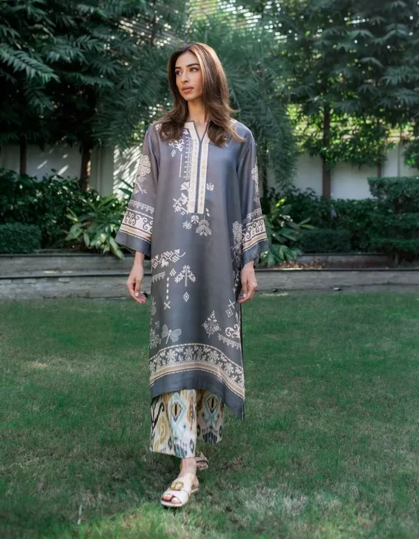 Charcoal_Grey_Smooth_Bsy_Ethnic_Motifs_Printed_Kurta_Set_For_Women