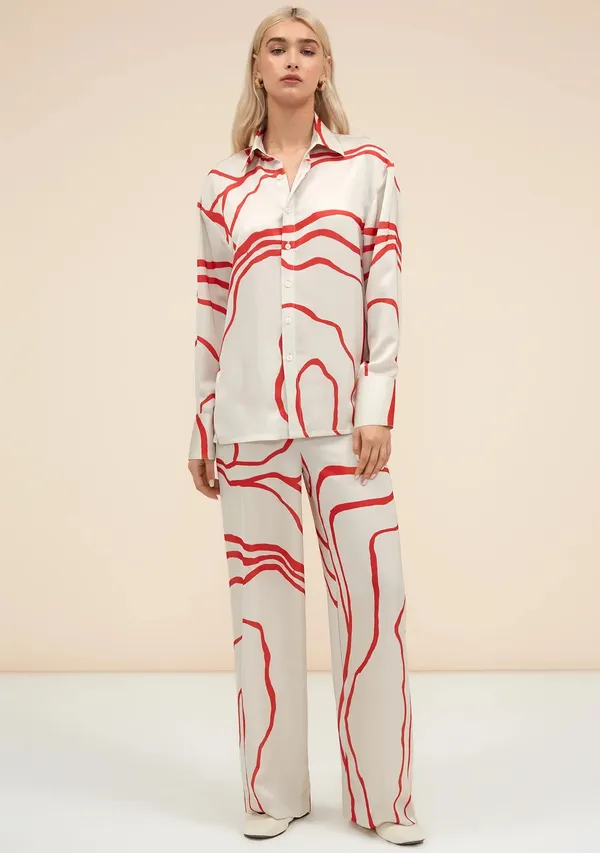 Ivory_&_Red_Abstract_Print_Shirt_Co-ord_Set