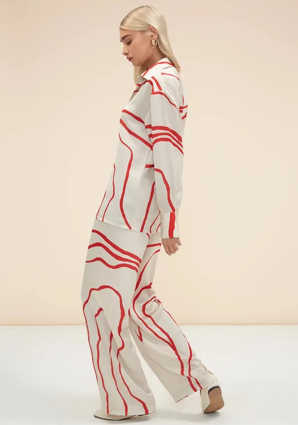 Ivory_&_Red_Abstract_Print_Shirt_Co-ord_Set