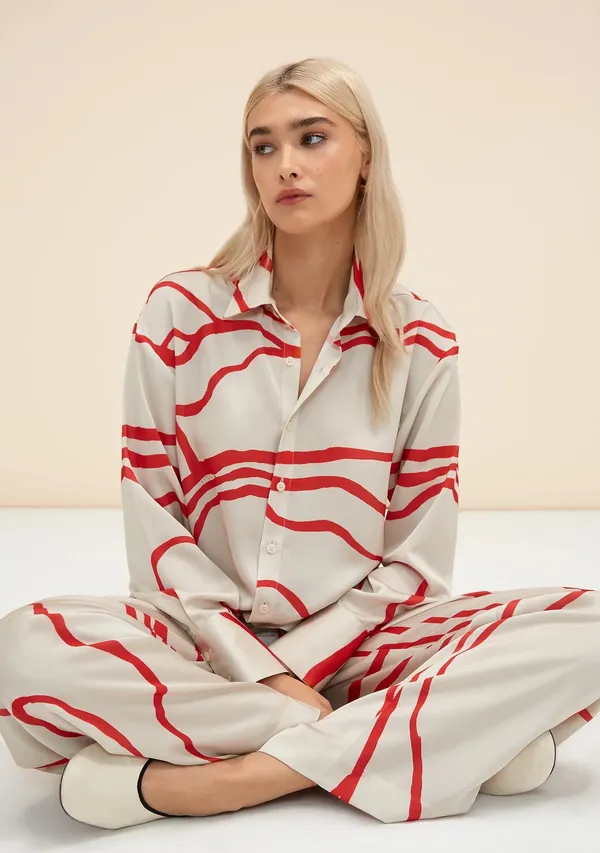 Ivory_&_Red_Abstract_Print_Shirt_Co-ord_Set