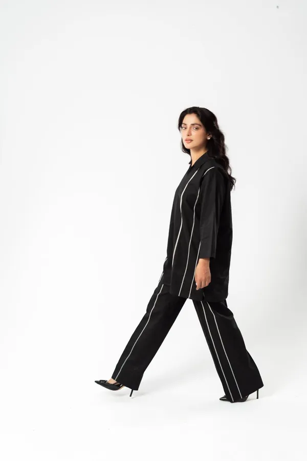Elegant_Black_RayonTwo-Piece_Set_With_White_Stripe_Detail_For_Women