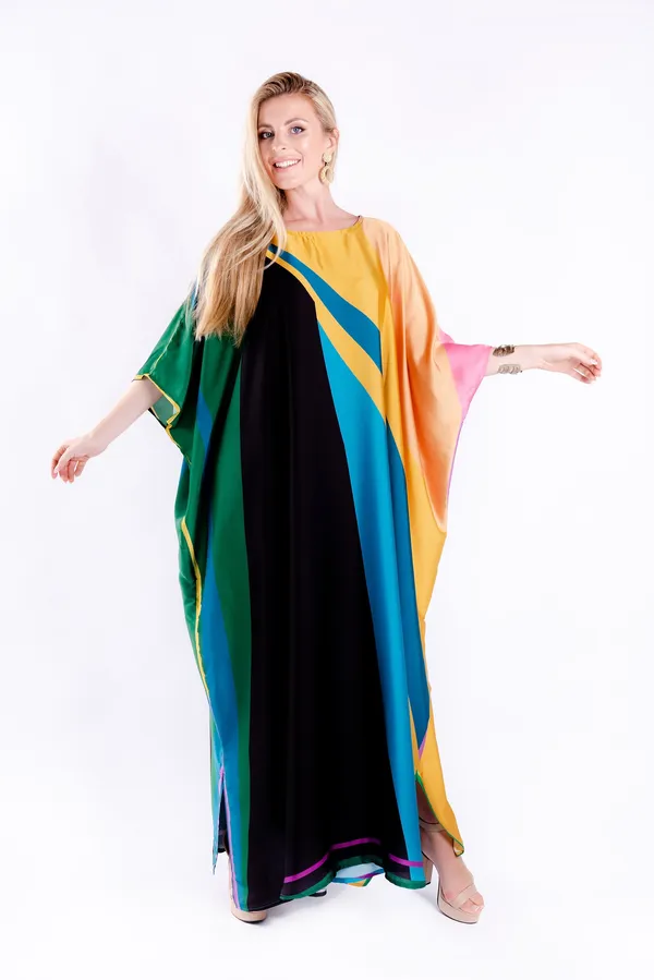 Multicolor_Printed_Kaftan_Dress_for_Women