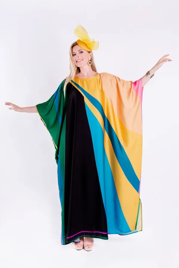 Multicolor_Printed_Kaftan_Dress_for_Women