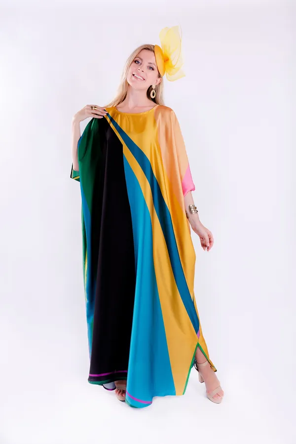 Multicolor_Printed_Kaftan_Dress_for_Women