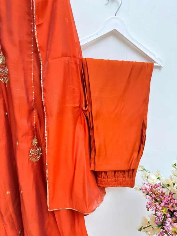 Orange_color_Handwork_Pure_Chanderi_3-Piece_Suit_Set