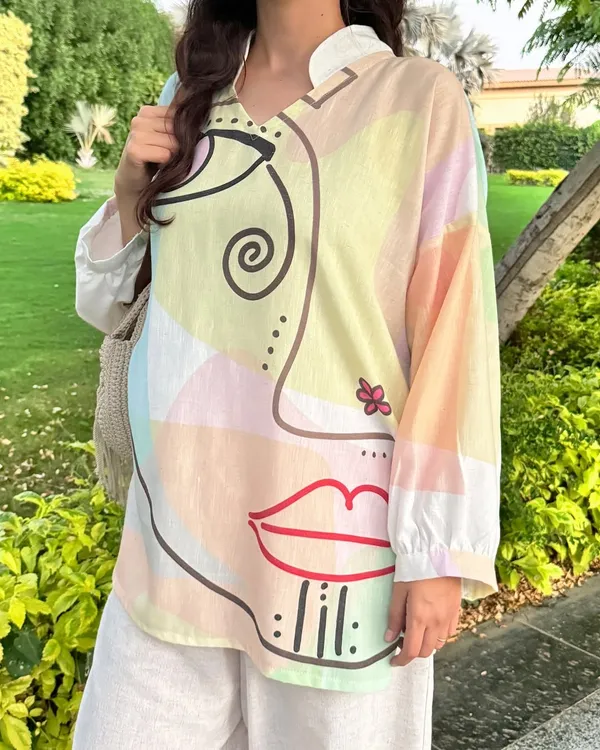 Premium_Pastel_Abstract_Print_Top_With_Comfort_Pants