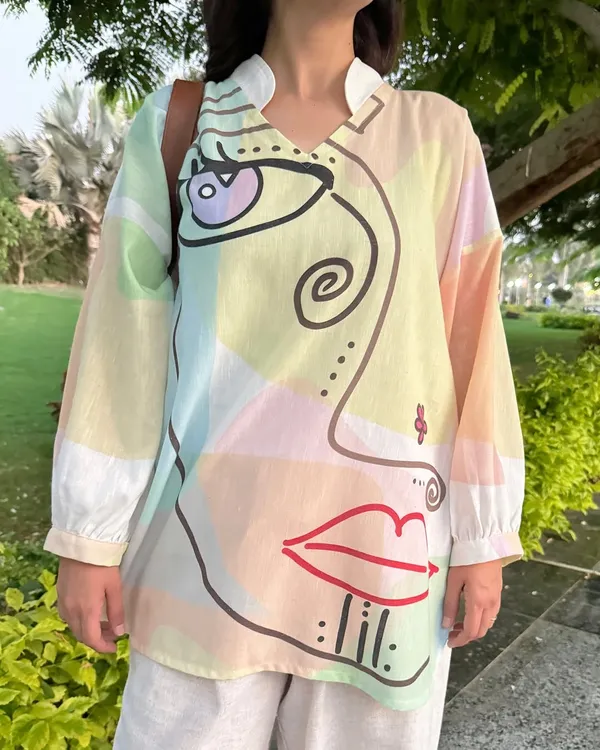 Premium_Pastel_Abstract_Print_Top_With_Comfort_Pants
