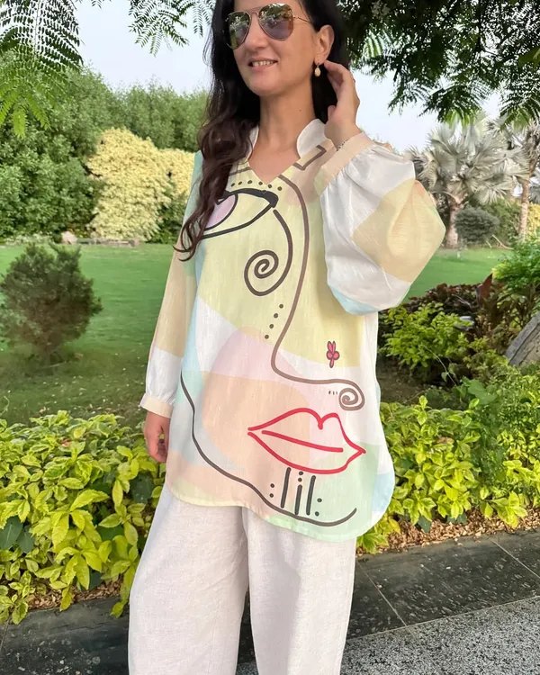 Premium_Pastel_Abstract_Print_Top_With_Comfort_Pants