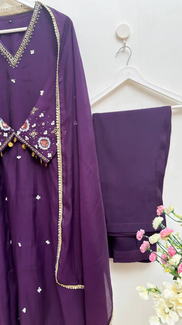 Purple_Handwork_Embellished_3_Piece_Suit_Set