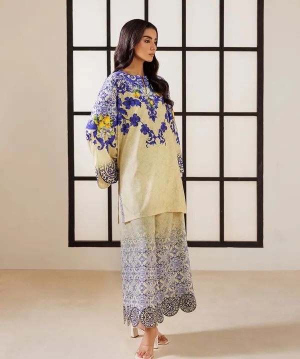 Lemon_Yellow_Smooth_Bsy_Ornate_Floral_Tile_Printed_Co-Ord_Set_For_Women