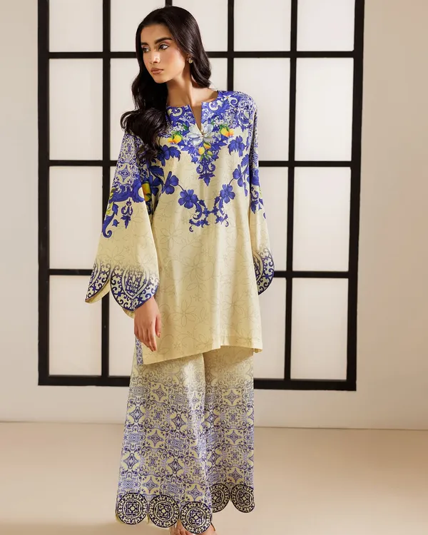 Lemon_Yellow_Smooth_Bsy_Ornate_Floral_Tile_Printed_Co-Ord_Set_For_Women