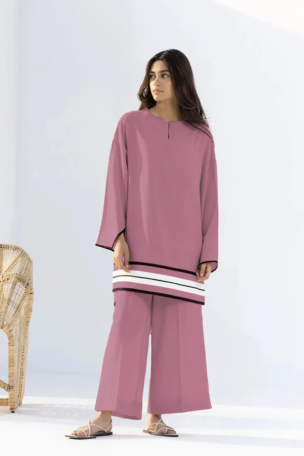 Stylish_Dusty_Pink_Rayon_Co-ord_Set_with_Contrast_Stripe_Detail