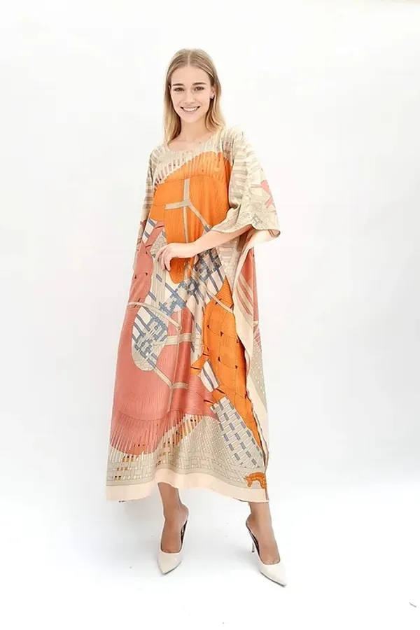 Women’s_Beige_&_Orange_Abstract_Print_Kaftan_Maxi_Dress_–_Elegant_Flowing_Fit
