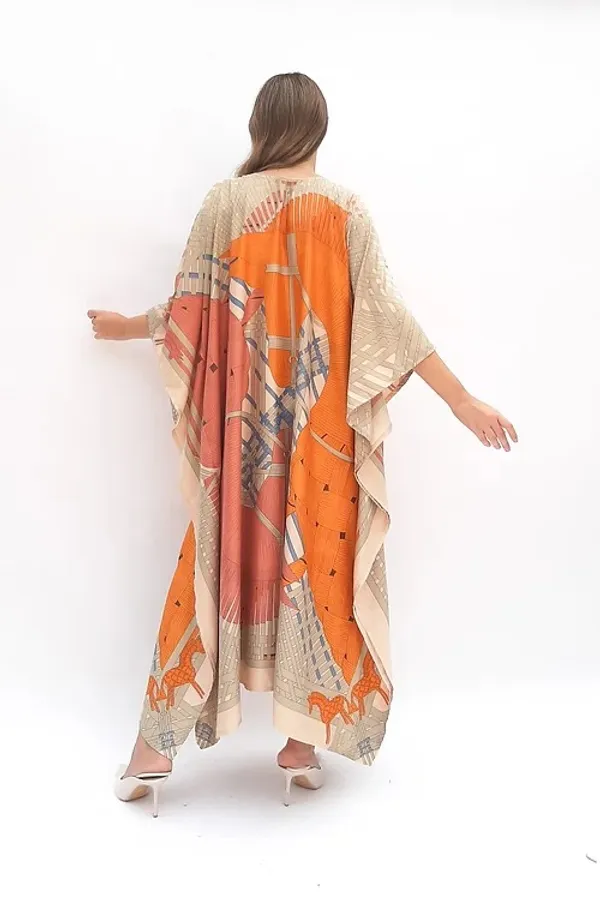 Women’s_Beige_&_Orange_Abstract_Print_Kaftan_Maxi_Dress_–_Elegant_Flowing_Fit
