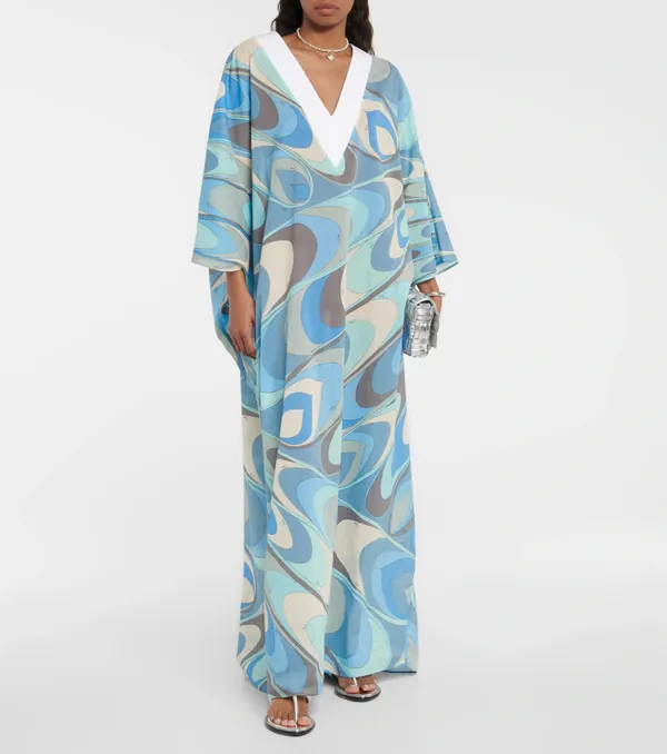 Women’s_Blue_Abstract_Print_Kaftan_Maxi_Dress_–_V-Neck_Flowing_Fit
