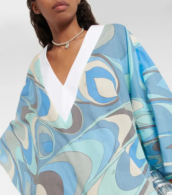 Women’s_Blue_Abstract_Print_Kaftan_Maxi_Dress_–_V-Neck_Flowing_Fit