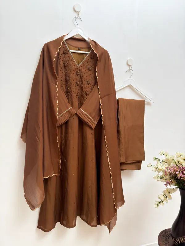 Women's_Brown_Handwork_3-Piece_Kurta_Set_with_Dupatta_and_Pants