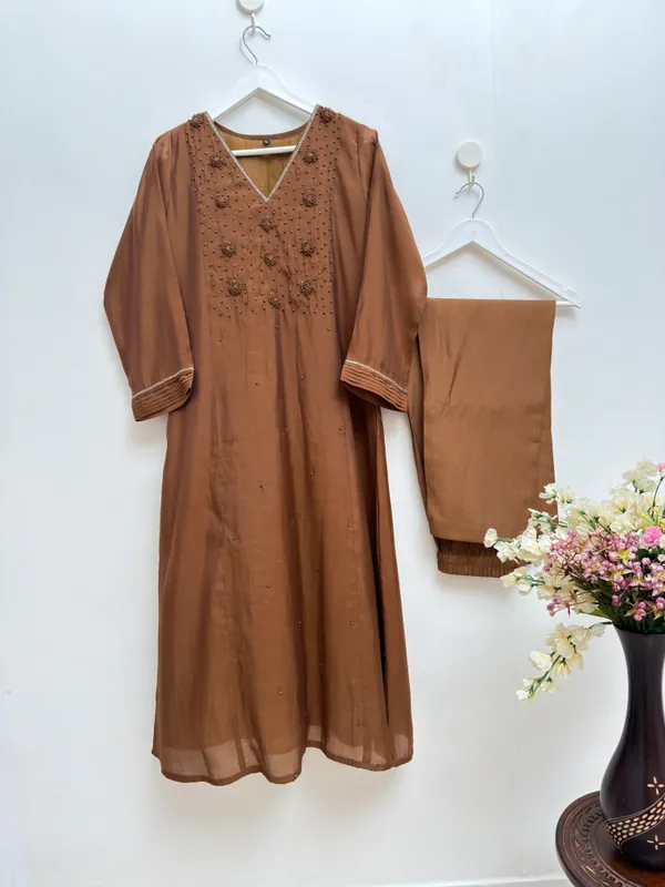 Women's_Brown_Handwork_3-Piece_Kurta_Set_with_Dupatta_and_Pants