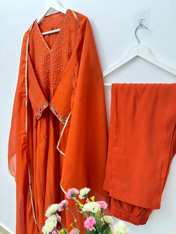 Women's_Orange_Mul_Chanderi_Handwork_Kurta_Set_with_Dupatta